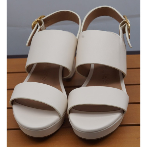 Aerosoles Women's US 7M Camera Platform Sandal Eggshell Leather - Picture 4 of 13